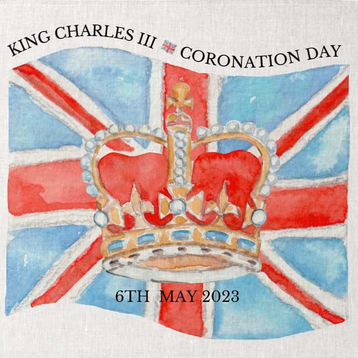 King Charle's III Coronation Tea Towel - Union Jack