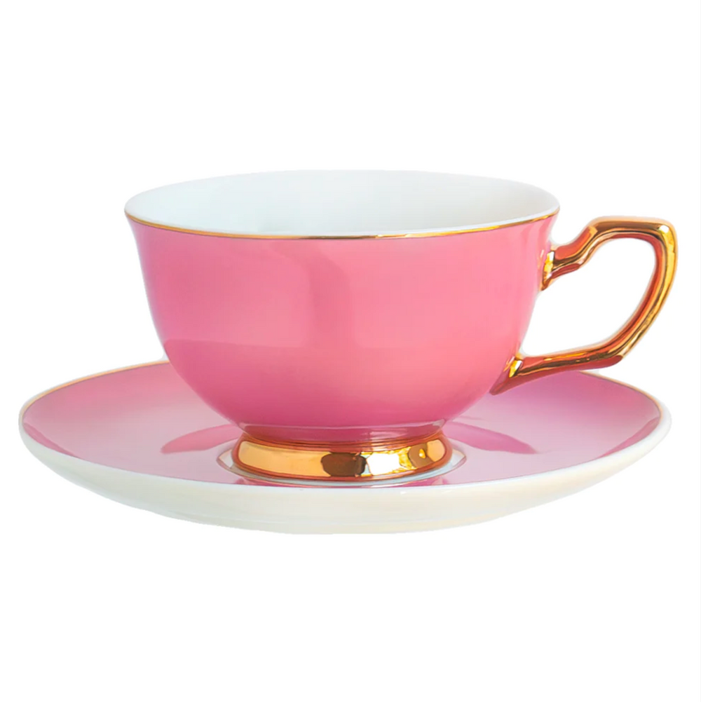 Cristina Re Candy Pink Teacup & Saucer