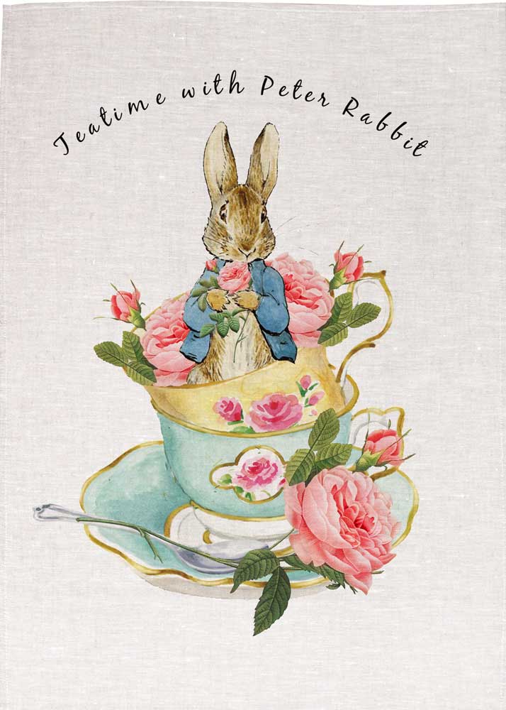 Tea Time with Peter Rabbit - Tea Towel