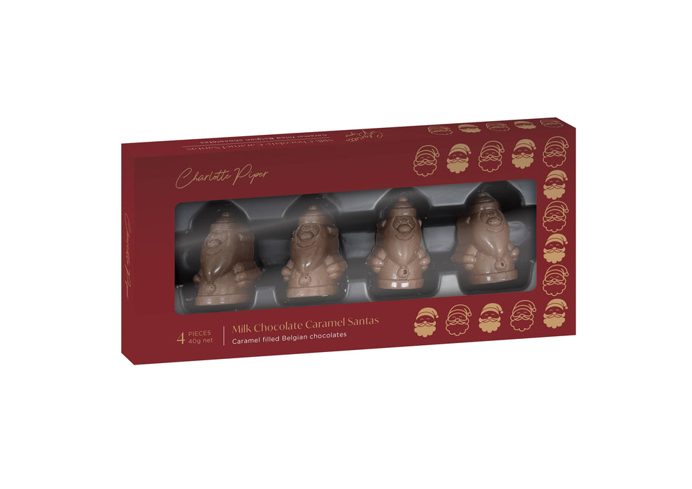 Charlotte Piper Milk Chocolate Caramel Filled Santas