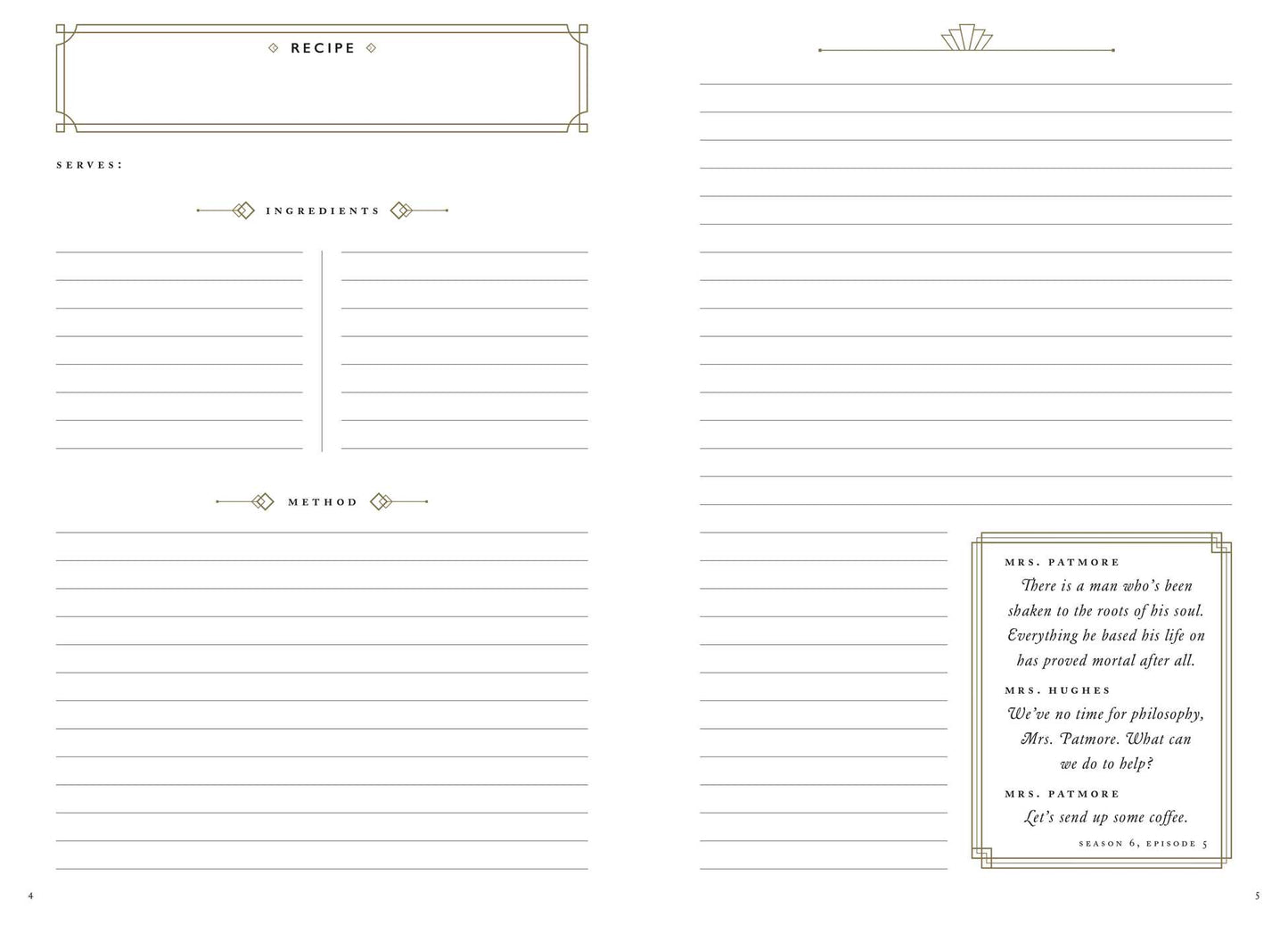 
                  
                    Official Downton Abbey Mrs. Patmore's Recipe Journal
                  
                