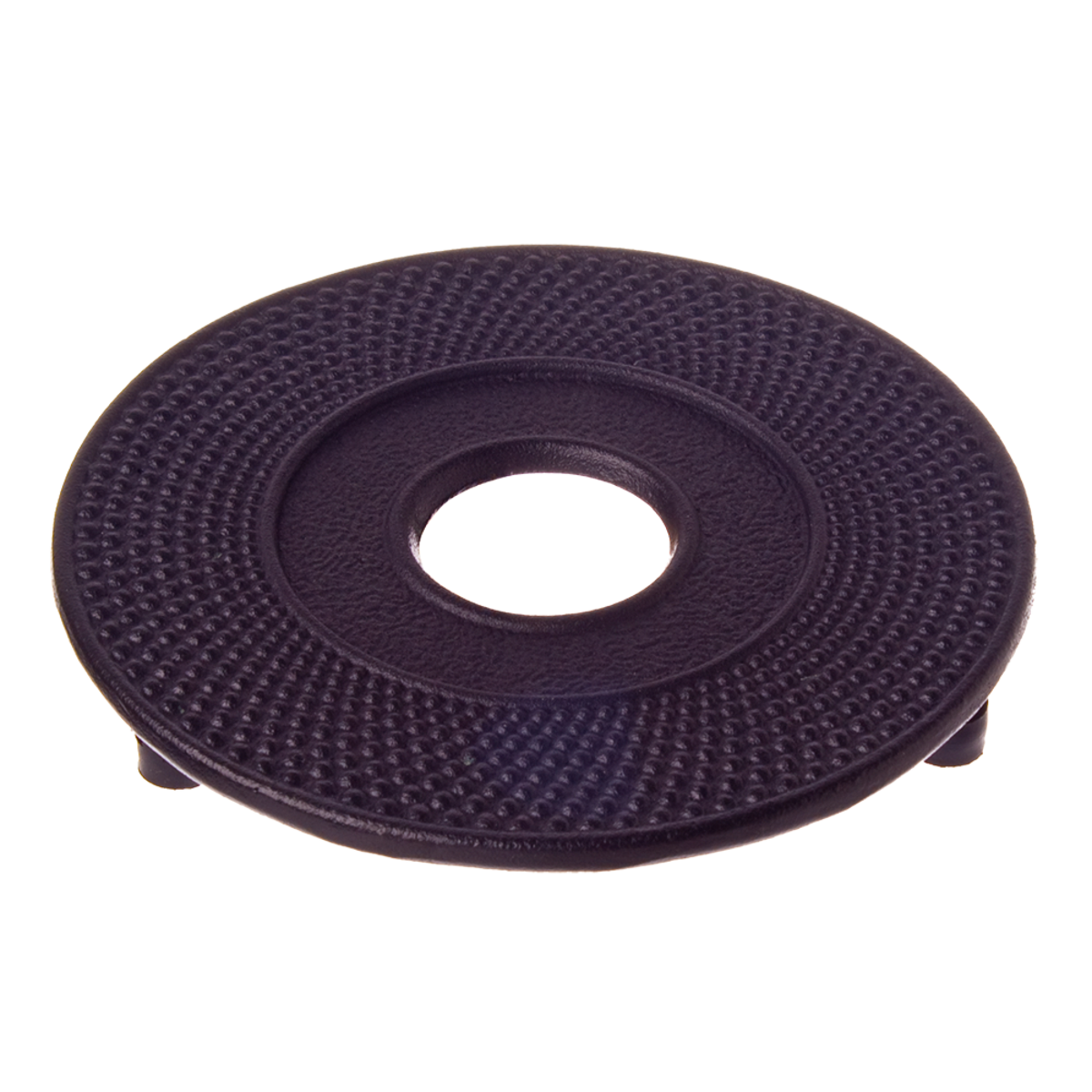 Cast Iron Trivet 13.4cm, black hobnail finish