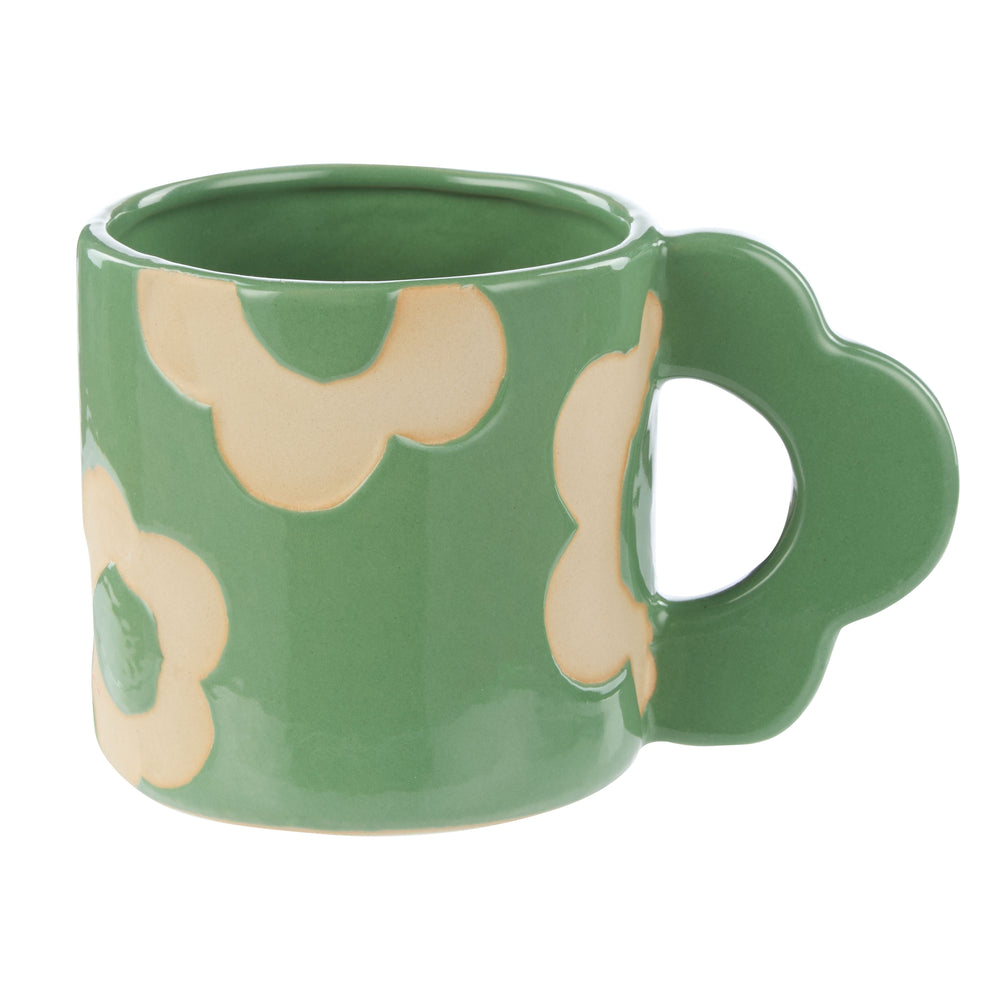 Emporium Posey Flower 400ml Mug - Green
