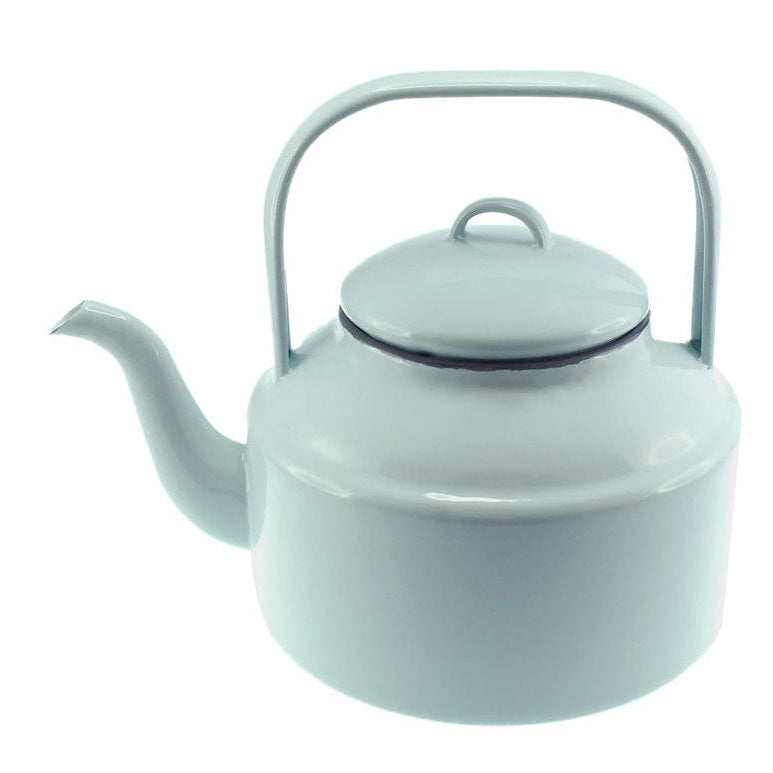 Falcon Enamelware 'Duck Egg Blue w/ Grey Rim' Tea Kettle (2L)