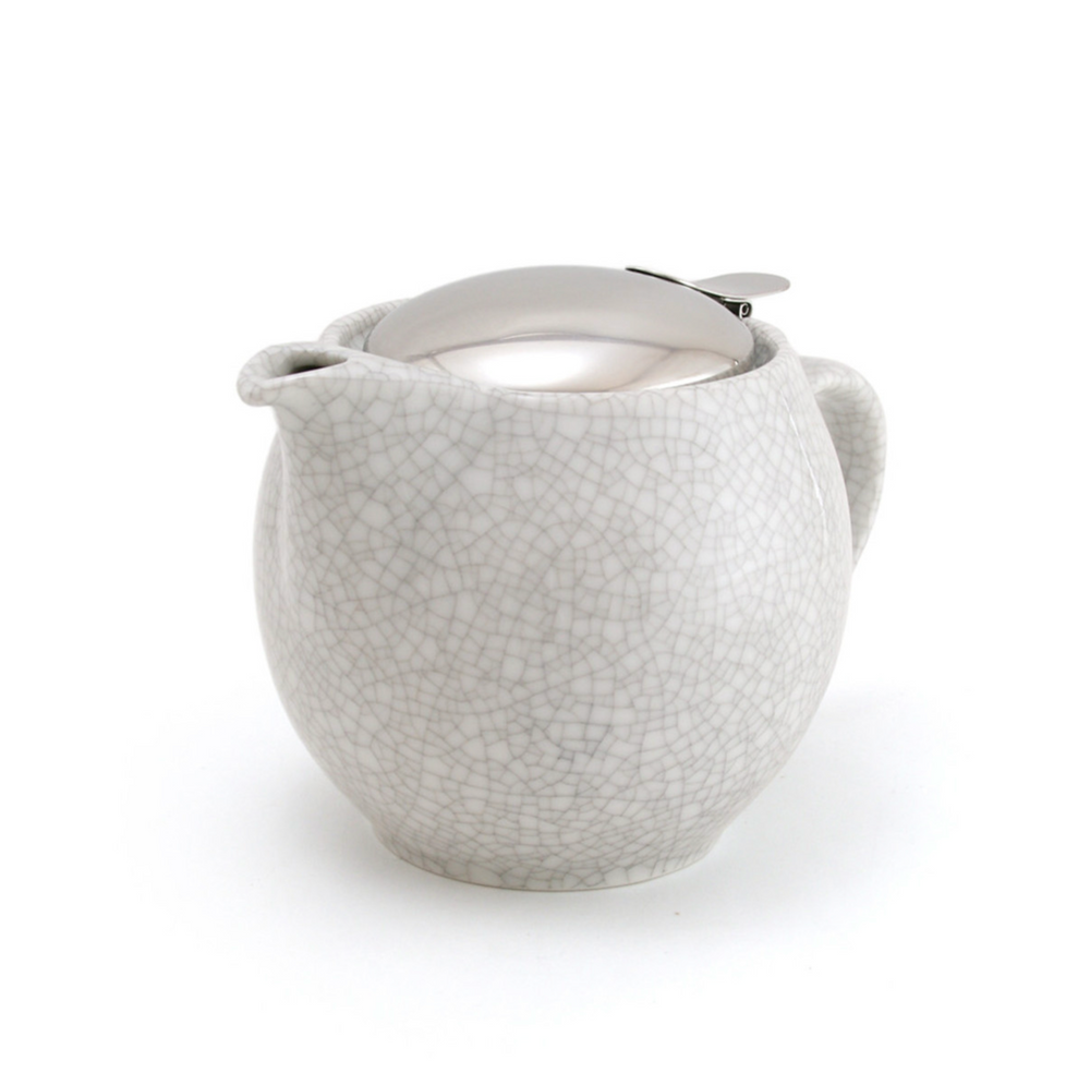 Zero Japan White/Grey Crackle Teapot