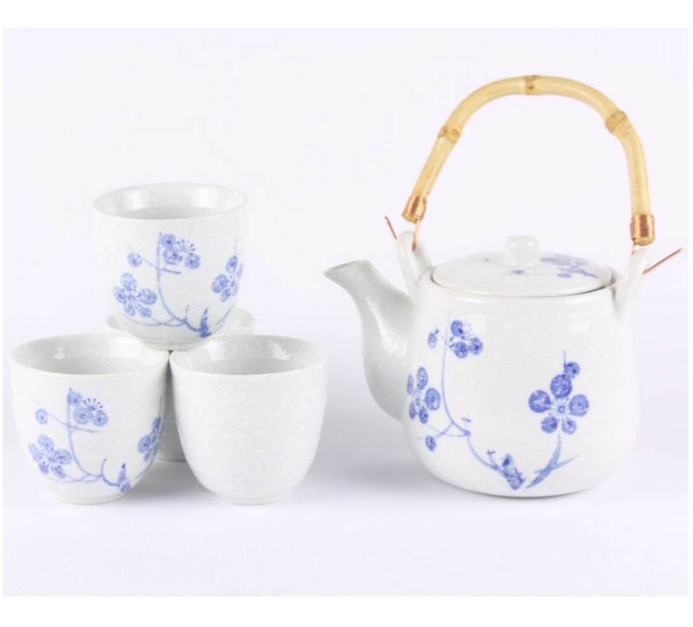 Snow Blossom 4-Cup Tea Set