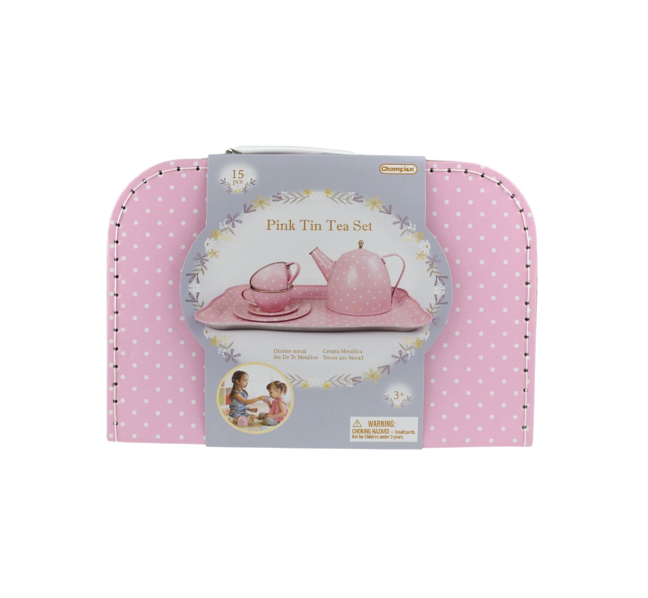 
                  
                    Pink Polka Children's Tin Tea Set
                  
                