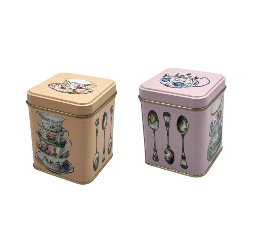 Cup & Spoon 'One Sugar Please' 100g Square Tin