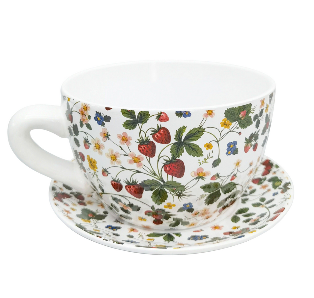Urban Products 'Strawberry Fields' Tea Cup Planter