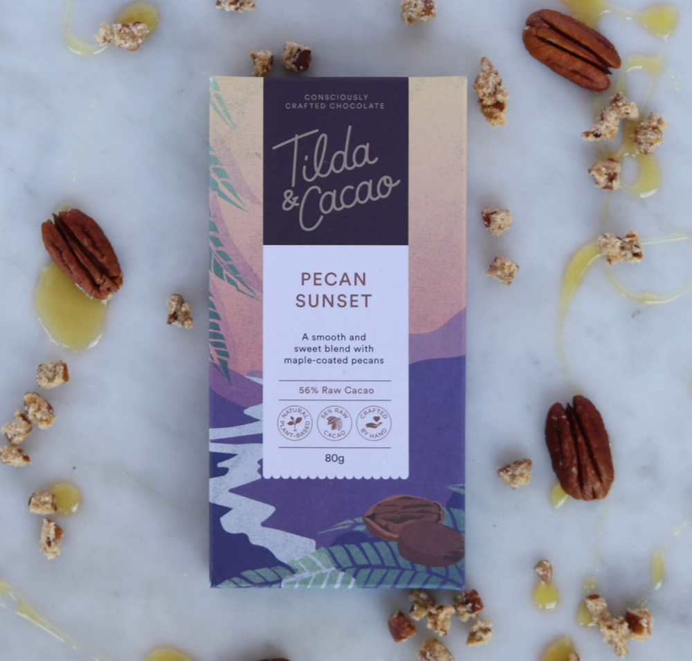 Tilda & Cacao 'Pecan Sunset' Chocolate Bar 80g