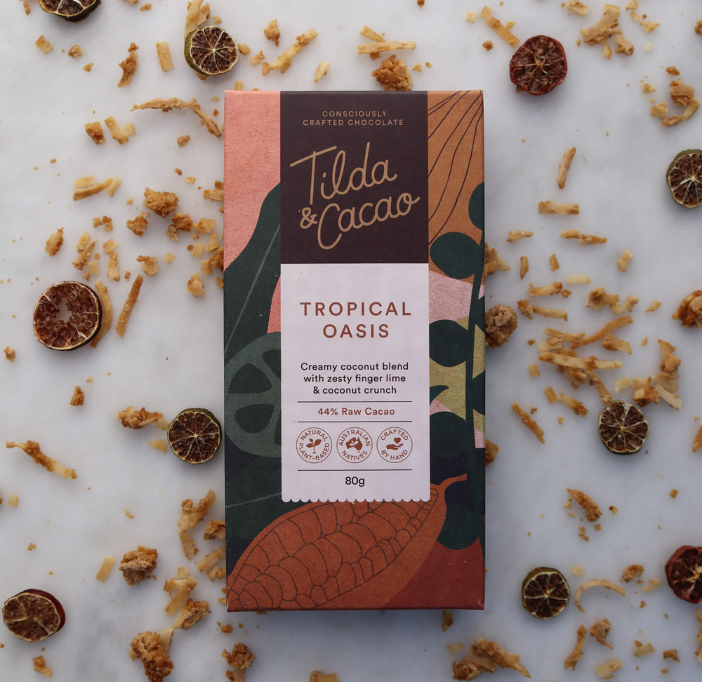 Tilda & Cacao 'Tropical Oasis' Chocolate Bar 80g