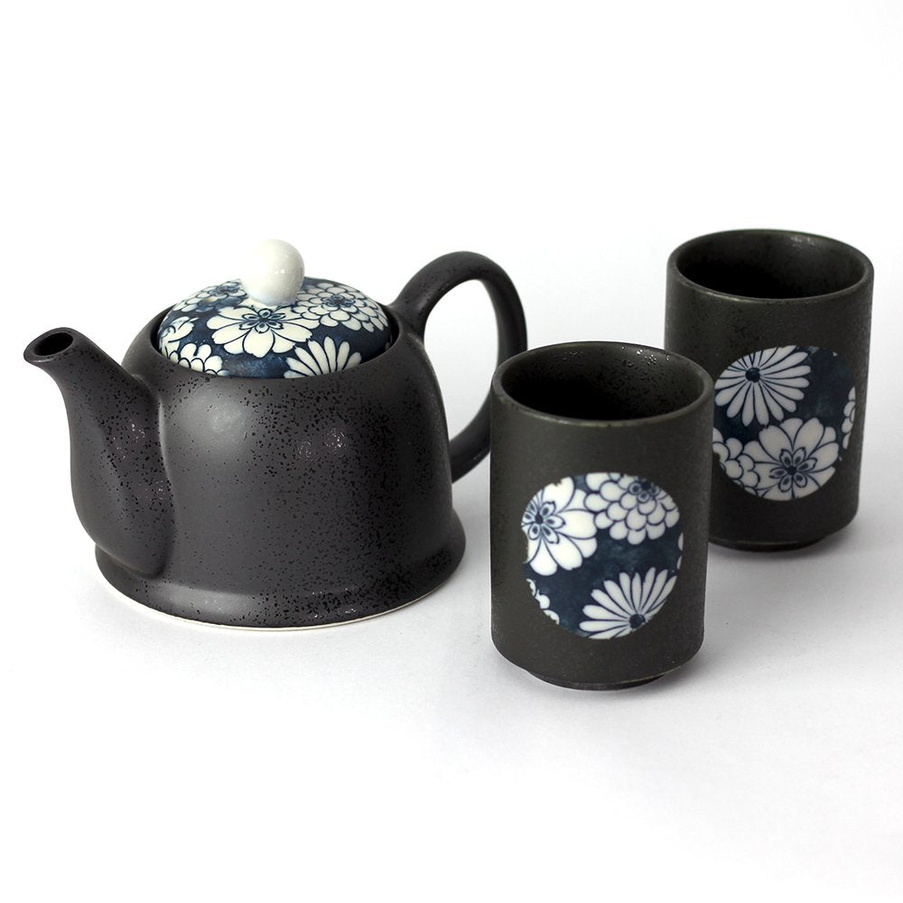 Hana Zome 2 Cup Japanese Tea Set