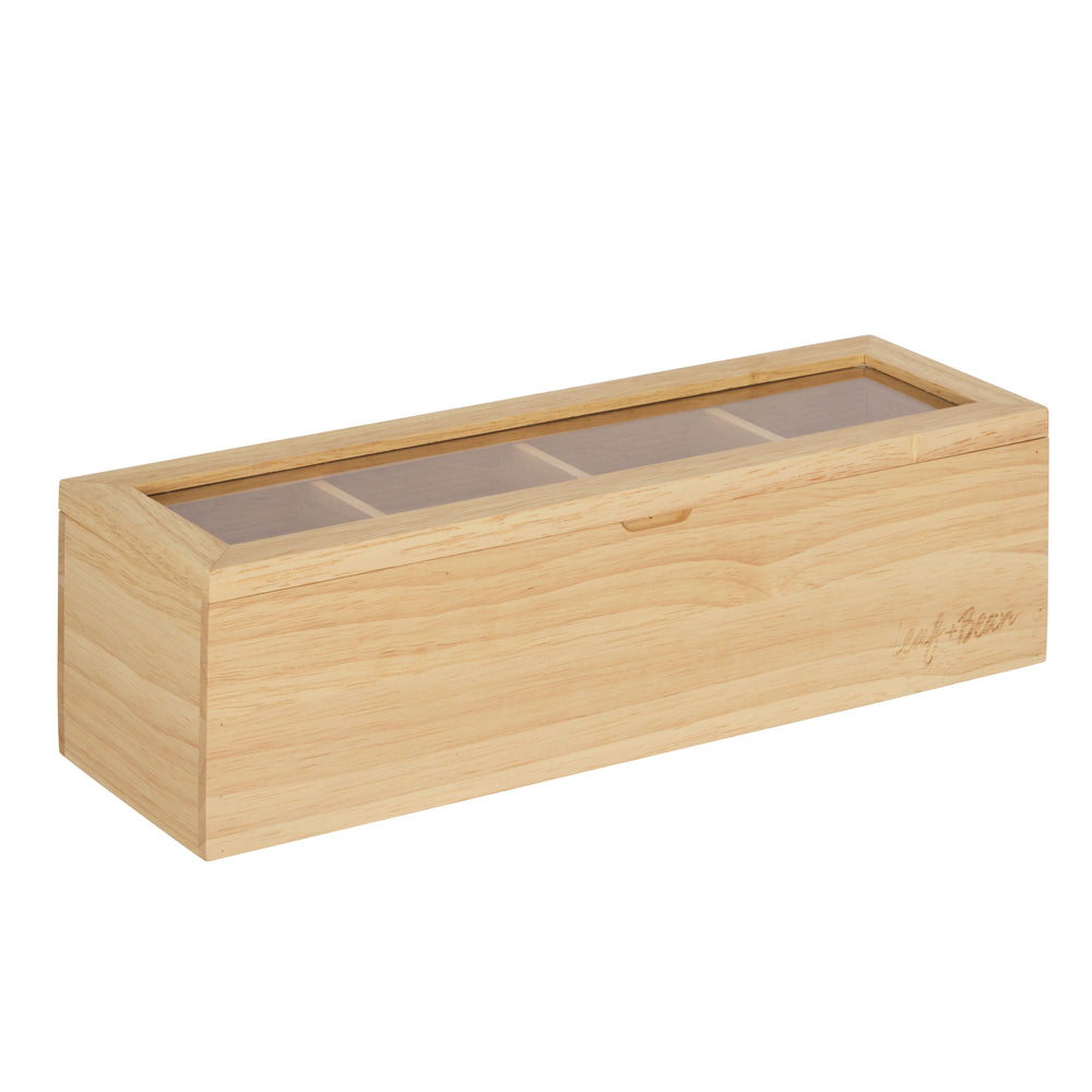 Leaf & Bean Small Timber Tea Box