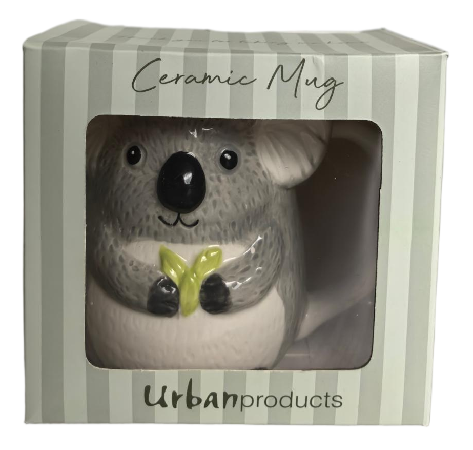 
                  
                    Urban Products Koala Mug Grey 10cm packaging
                  
                