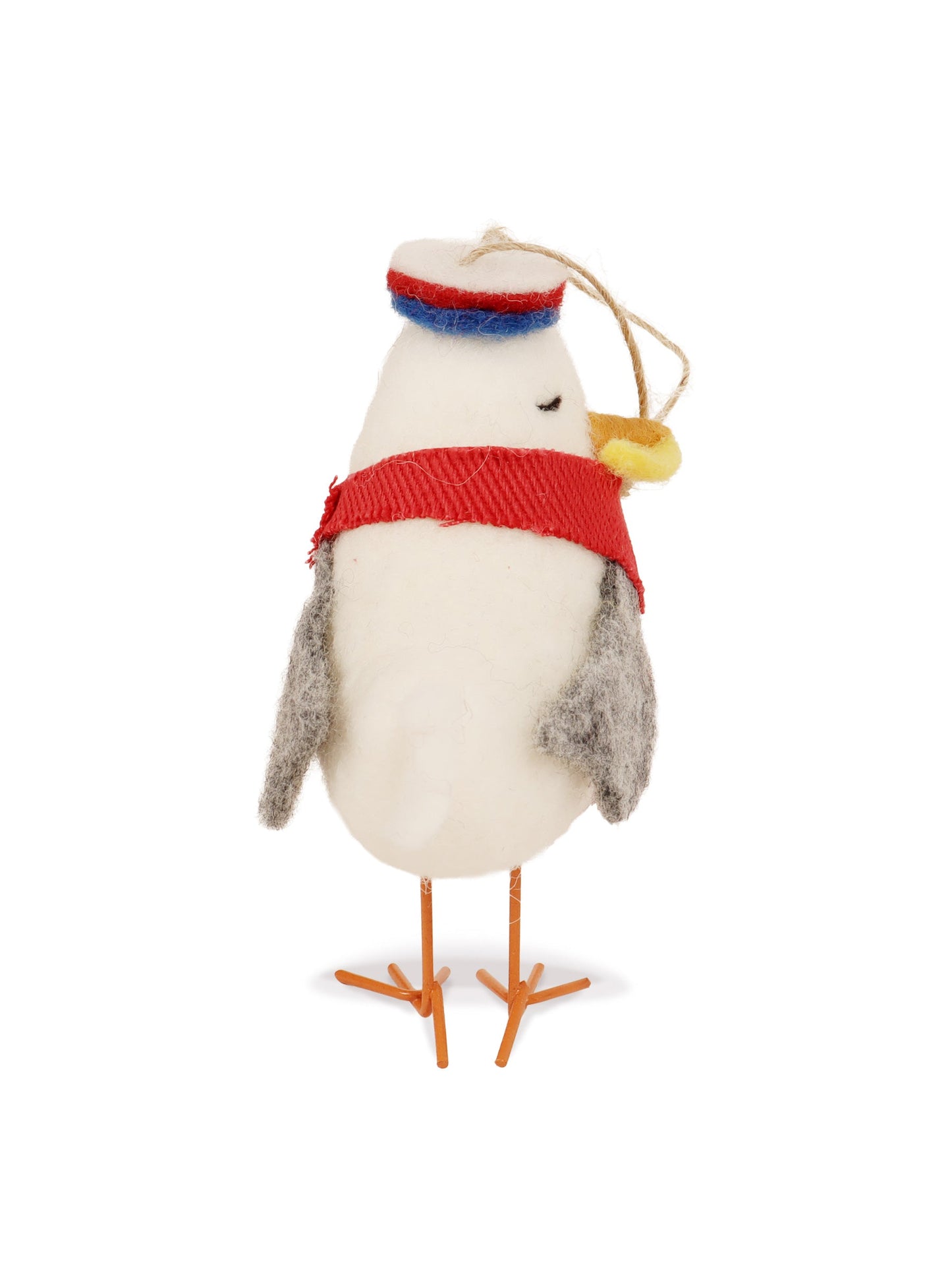 La La Land Felt Ornament Chippy Seagull, detail view