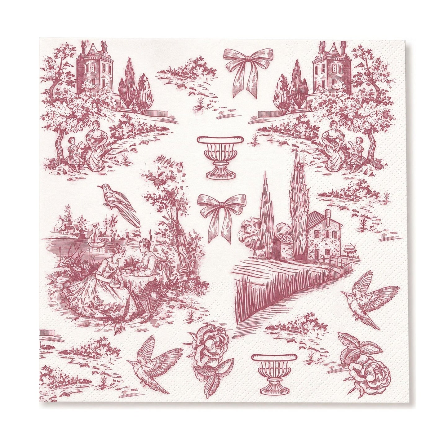 Urban Products Romantique Toile Napkins Pink 33x33cm