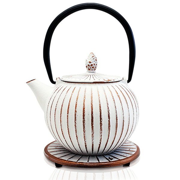 Anyang White Cast Iron Teapot