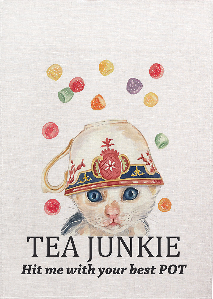 Tea Junkie - Tea Towel