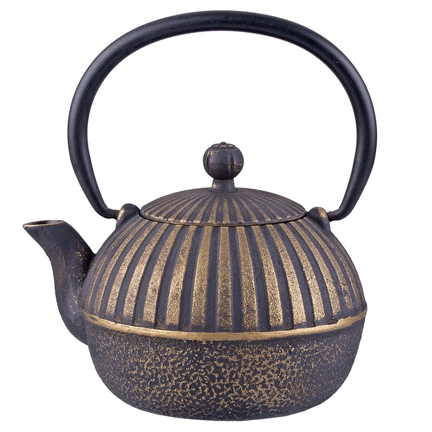 Imperial Stripe Cast Iron Teapot
