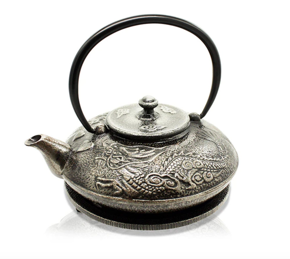 Dragon Silver Cast Iron Teapot