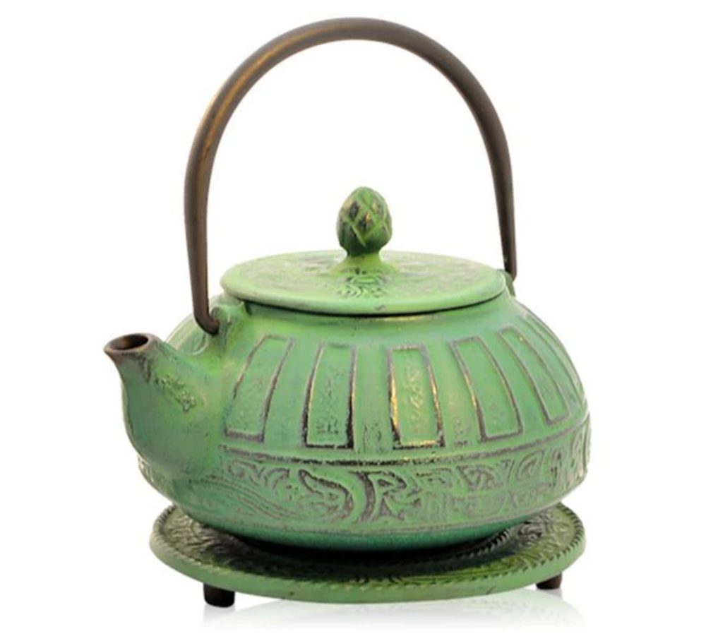 Reflection Green Cast Iron Teapot