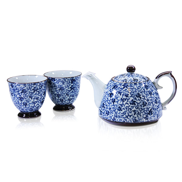 Tsuru-karakusa Teapot 2-Cup Set